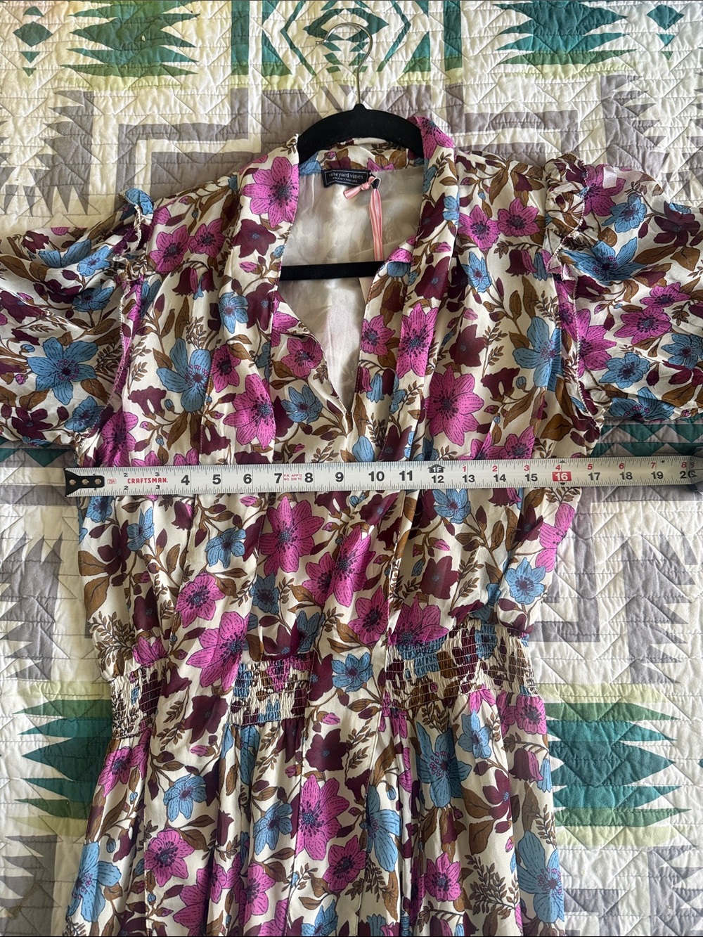 Vineyard Vines Purple Floral Midi Dress - Picture 9 of 9
